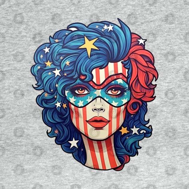 4th of July Pride Celebration Women by AstroWolfStudio